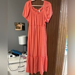 Cato Fashions Plus Size Coral Maxi Dress